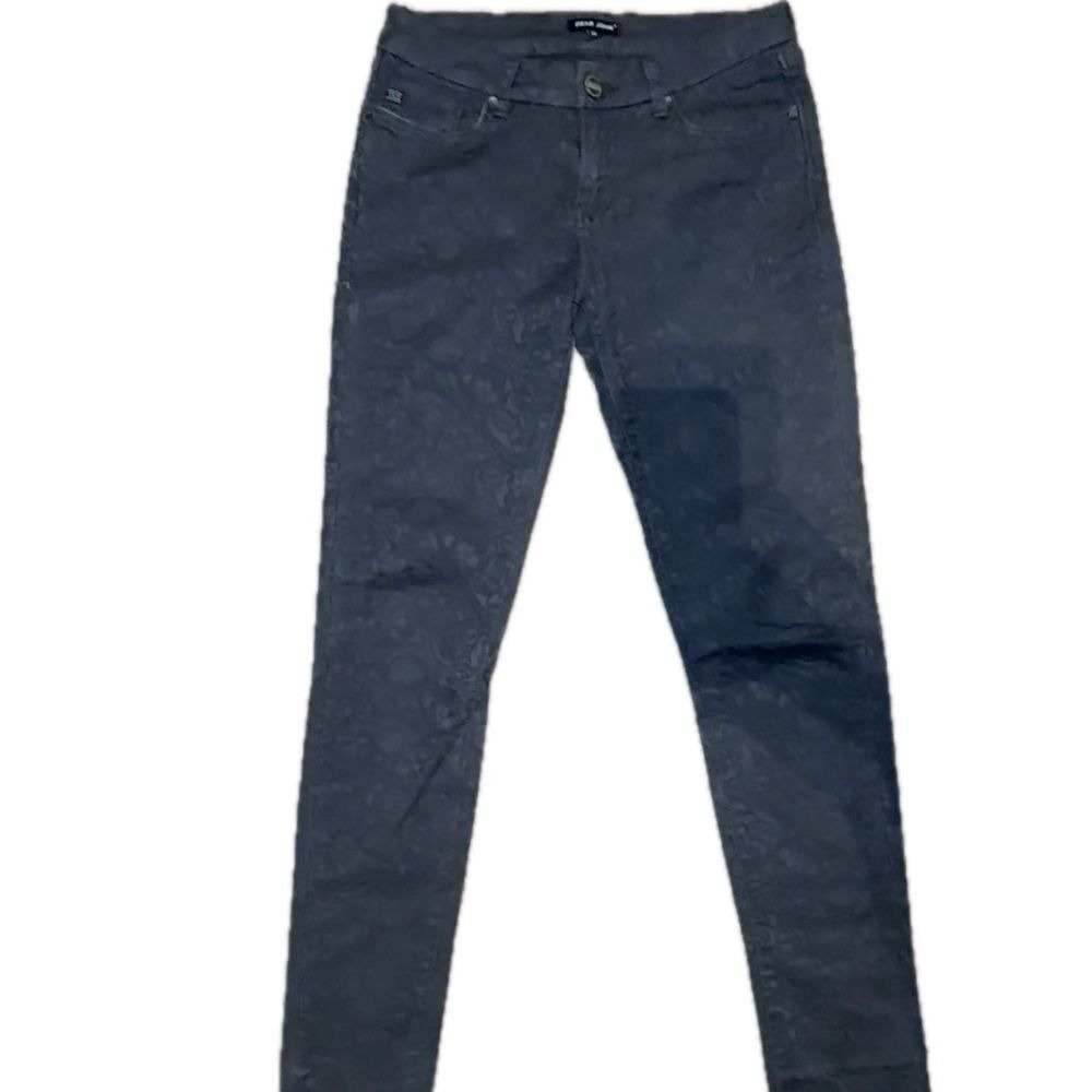 Dear John Denim Women Jeans Grey Jacquard Skinny Fit Size 26‎